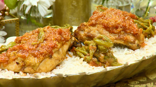 طبق الفلفل الحلو بالدجاج