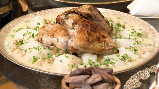 طاجين اللفت والدجاج