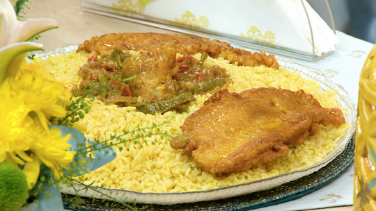 طبق الأرز بالسمك