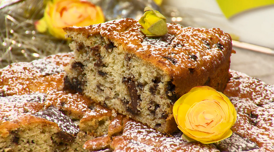 كعكة بالموز والشوكولاطة