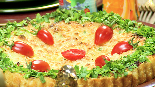 تارت مالحة بالخضر والدجاج