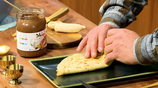 كريب بشوكولاطة الطلي والموز