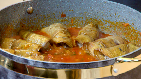 باذنجان محشي بالسردين