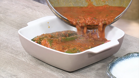 فلفل محشي باللحم المفروم