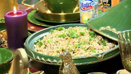 طبق الأرز بفلفل ألوان