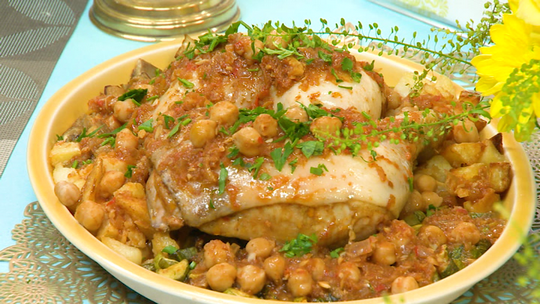 طاجين المدربل بالخضر