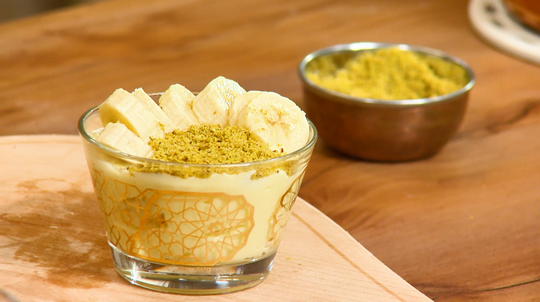 تحلية بكريمة الموز