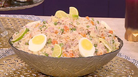 سلطة الأرز بالخضر و التونة