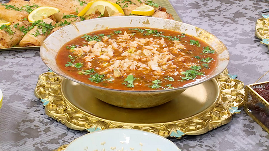 شوربة فريك بالسمك
