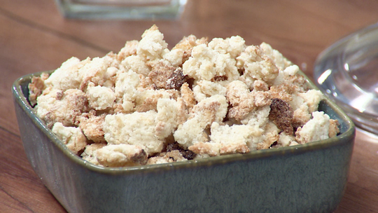 كريمة الأرز بالأناناس والكرامبل