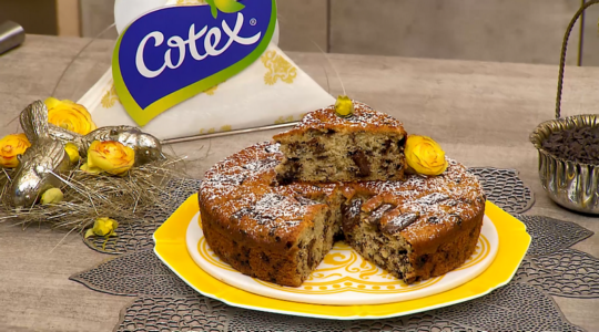 كعكة بالموز والشوكولاطة