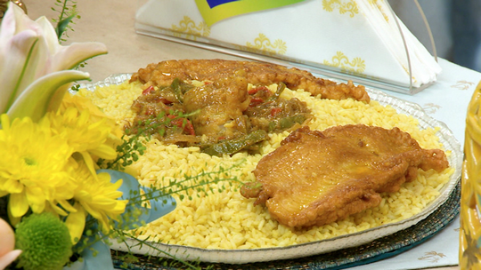 طبق الأرز بالسمك