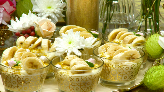 تحلية بكريمة الموز