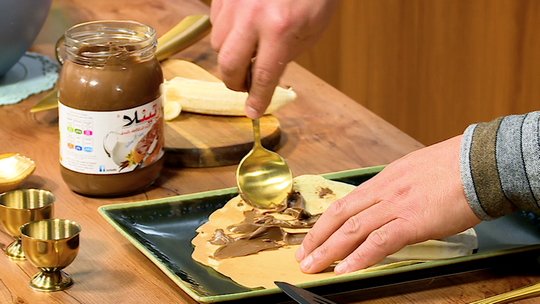 كريب بشوكولاطة الطلي والموز