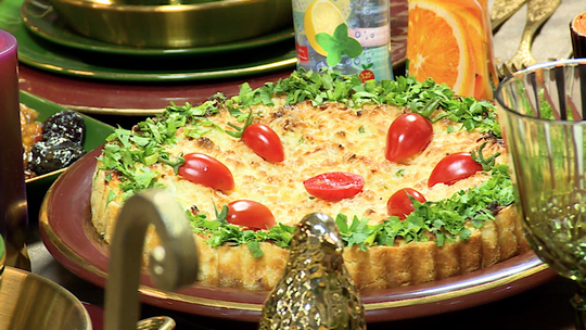 تارت مالحة بالخضر والدجاج