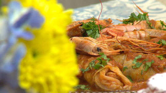 دولمة كرنب بالجمبري