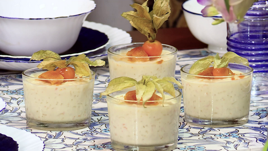 أرز بالحليب والبرتقال